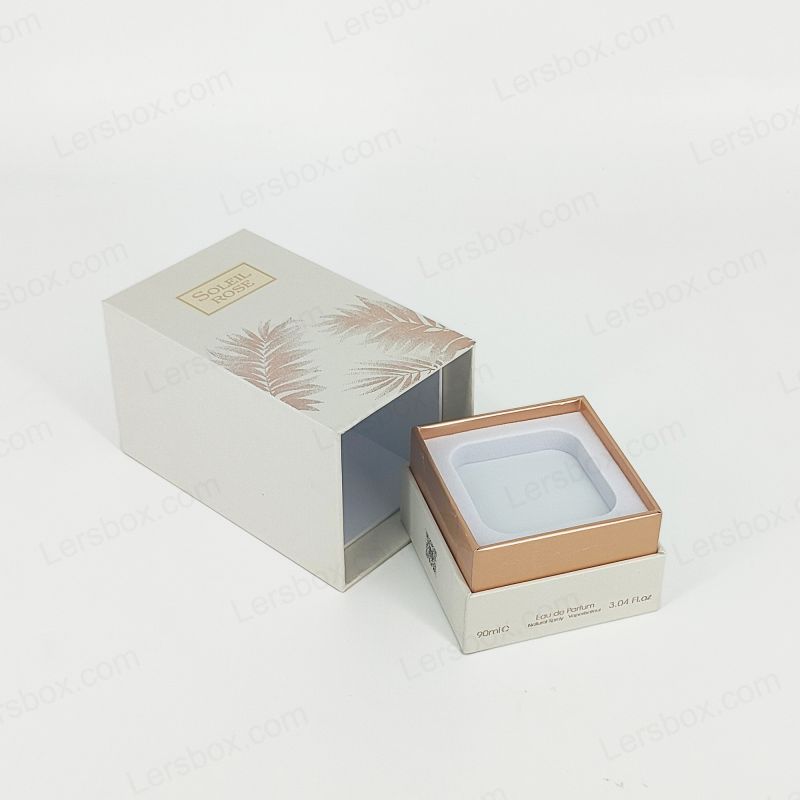 Handgefertigte Parfüm Geschenkbox mit Goldfolienbranding und EVA -Schaumkissen HP003