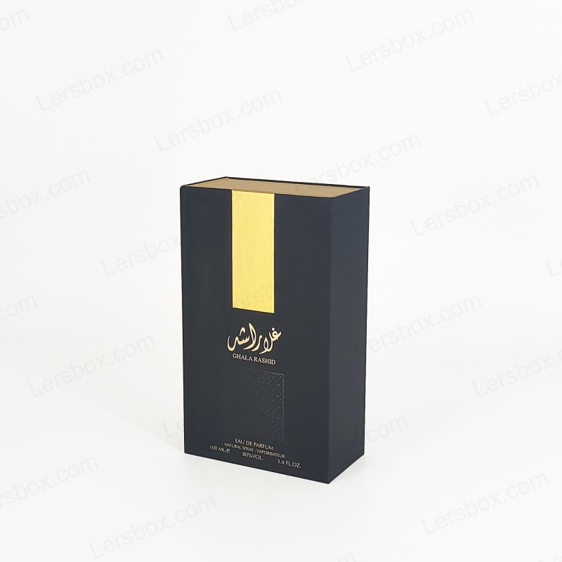 Goldfolie -Parfümverpackung mit starrem Deckel und EVA -Schaumschale für Duftdisplay HP011