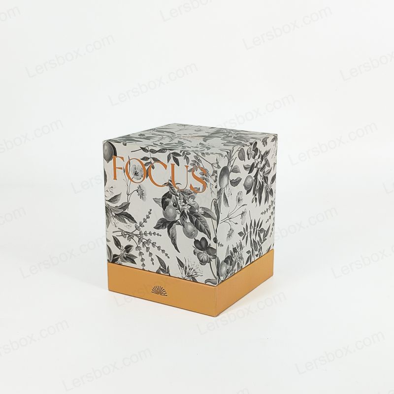 Geprägte Goldfolie Parfüm Geschenkbox mit starrer Struktur und EVA -Tablett HP009