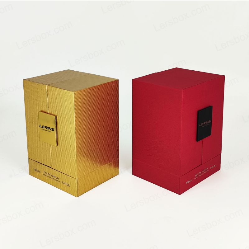 Raffinierte Parfümbox mit benutzerdefinierter Goldfolie und EVA -Einsatz, Deckel und Basisdesign HP016