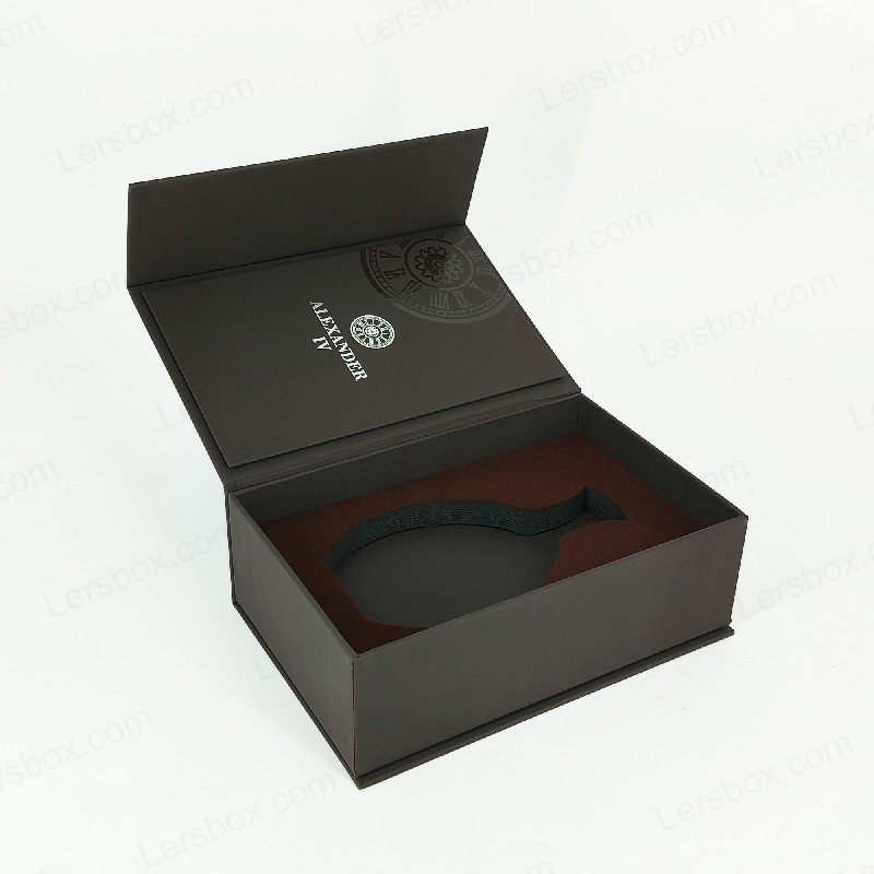 Parfümbox mit Goldfolie mit starrem Deckel und EVA-Einsatz für luxuriöse Präsentation HP021