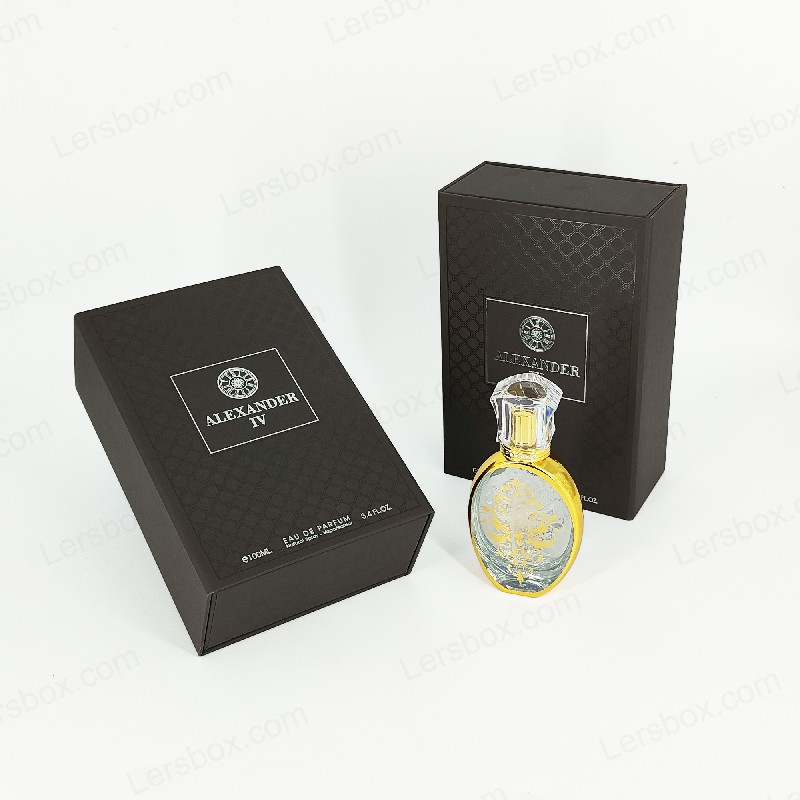 Parfümbox mit Goldfolie mit starrem Deckel und EVA-Einsatz für luxuriöse Präsentation HP021