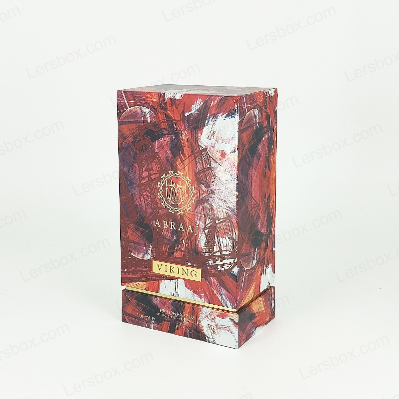 Goldfolie -Parfümbox mit EVA -Schaumfutter und starre Basis für die Premium -Verpackung HP023