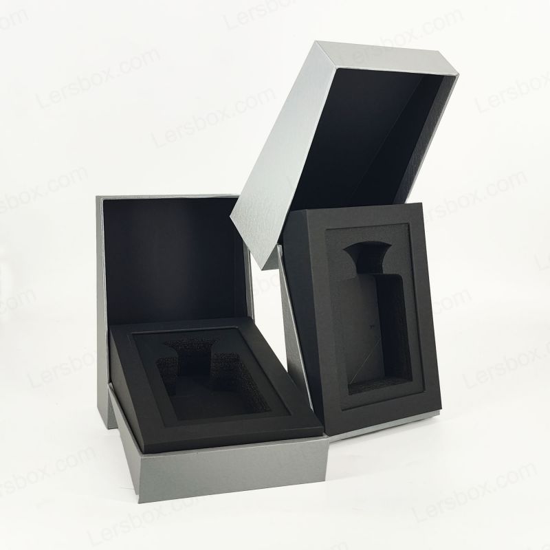 Luxusgoldfolien -Parfümbox mit EVA -Schaumschale und elegantem Deckelbasis HP025