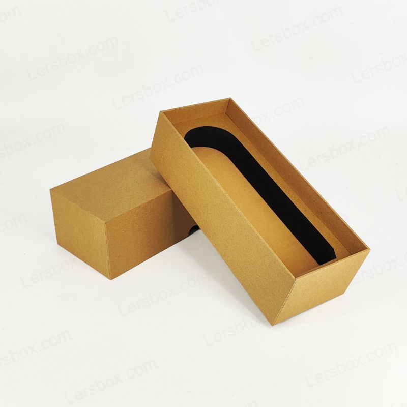 Geprägte Goldfolie Parfüm Geschenkbox mit EVA -Einsatz und starrer Basis HP026