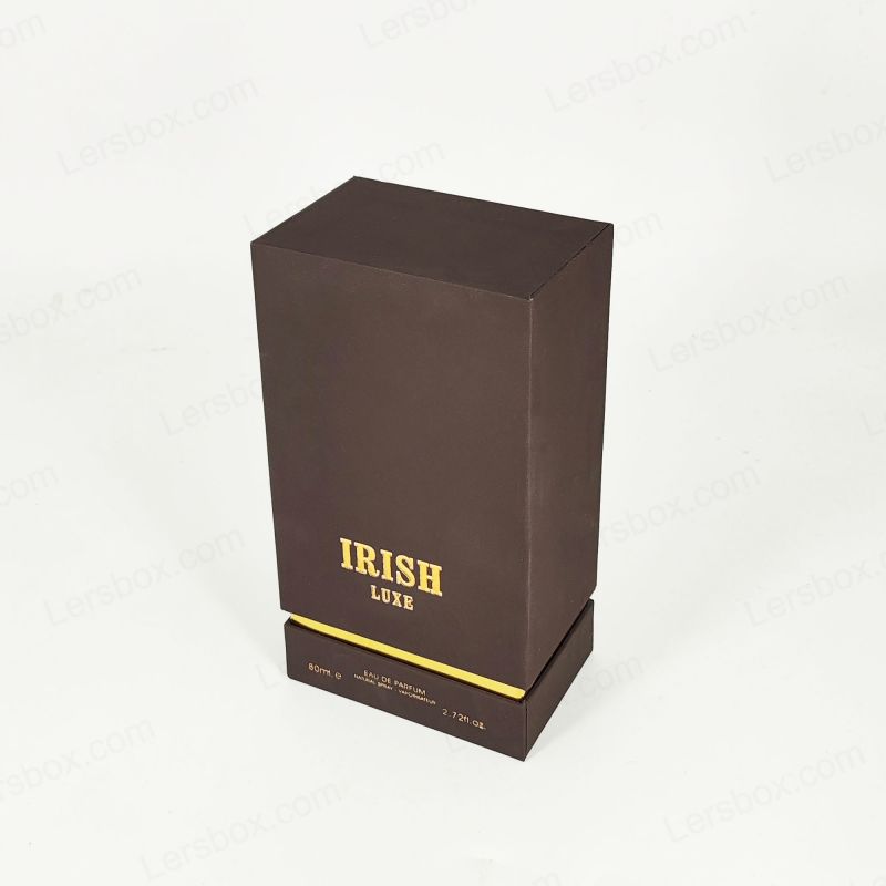 Raffinierte Parfümbox mit benutzerdefinierter Goldfolie und EVA -Schaum für sichere Duftanzeige HP028