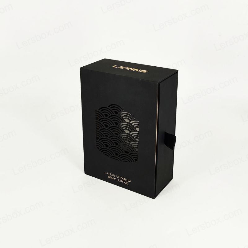 Premium -Parfümbox mit kundenspezifischer Goldfolie, EVA -Tablett und starrem Deckel zum Schutz HP033