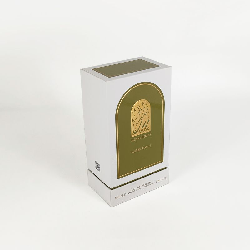 Goldfolie geprägte Parfümbox mit EVA -Tablett, starre Basis und elegantem Deckel -Design HP031