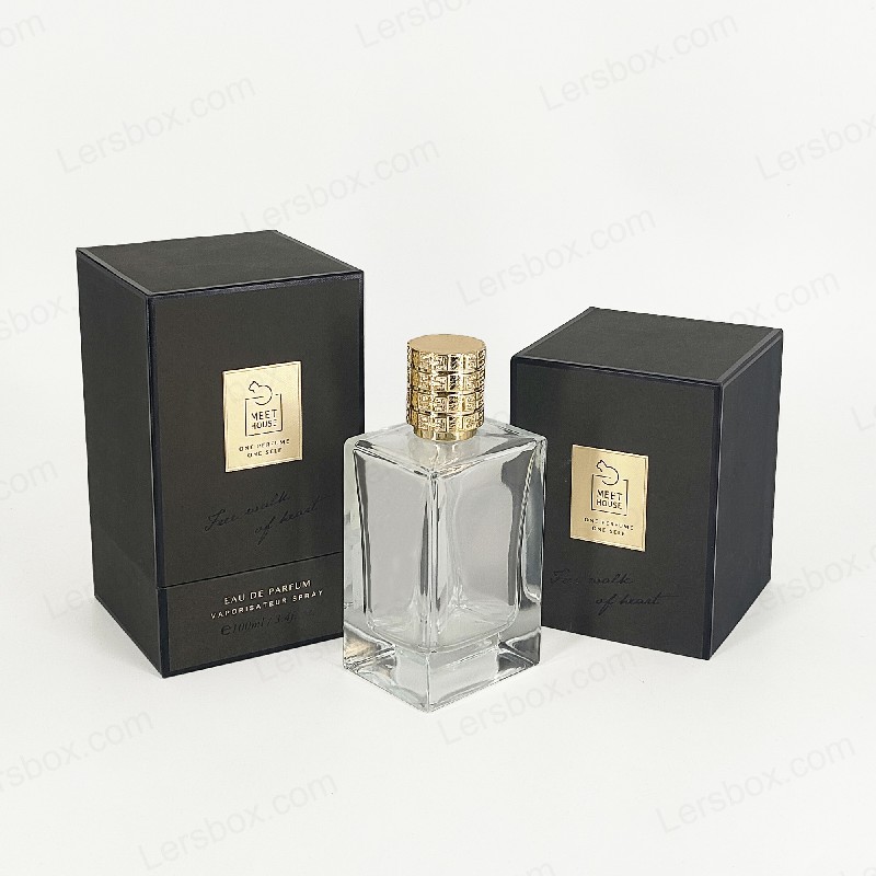 Goldfolie -Parfümbox mit starrem Deckel, Basis- und EVA -Schaumschale für luxuriöses Display HP034